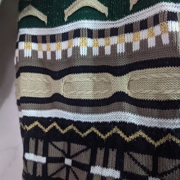 Vintage 3D Knit Sweater Size XL 90s Texture Cosby Coogi Inspired Ugly Christmas - Picture 8 of 12